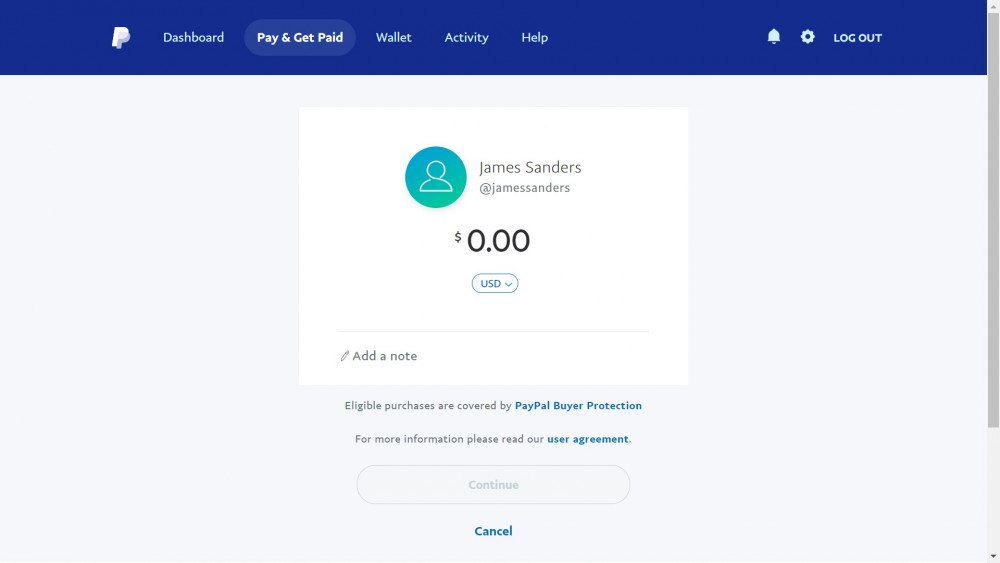 Sending payments via PayPal